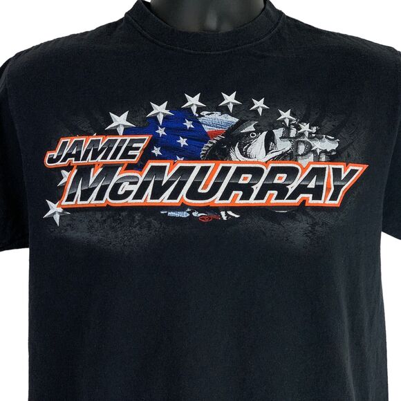 Jamie McMurray Bass Pro Shops T Shirt NASCAR Motorsports Black Tee Mens M Medium - Picture 4 of 9